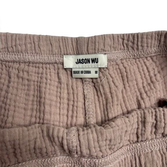 Jason Wu Gauze Shorts Size Medium Minimalist Brown Beige Quiet Luxury Beach - Picture 3 of 11